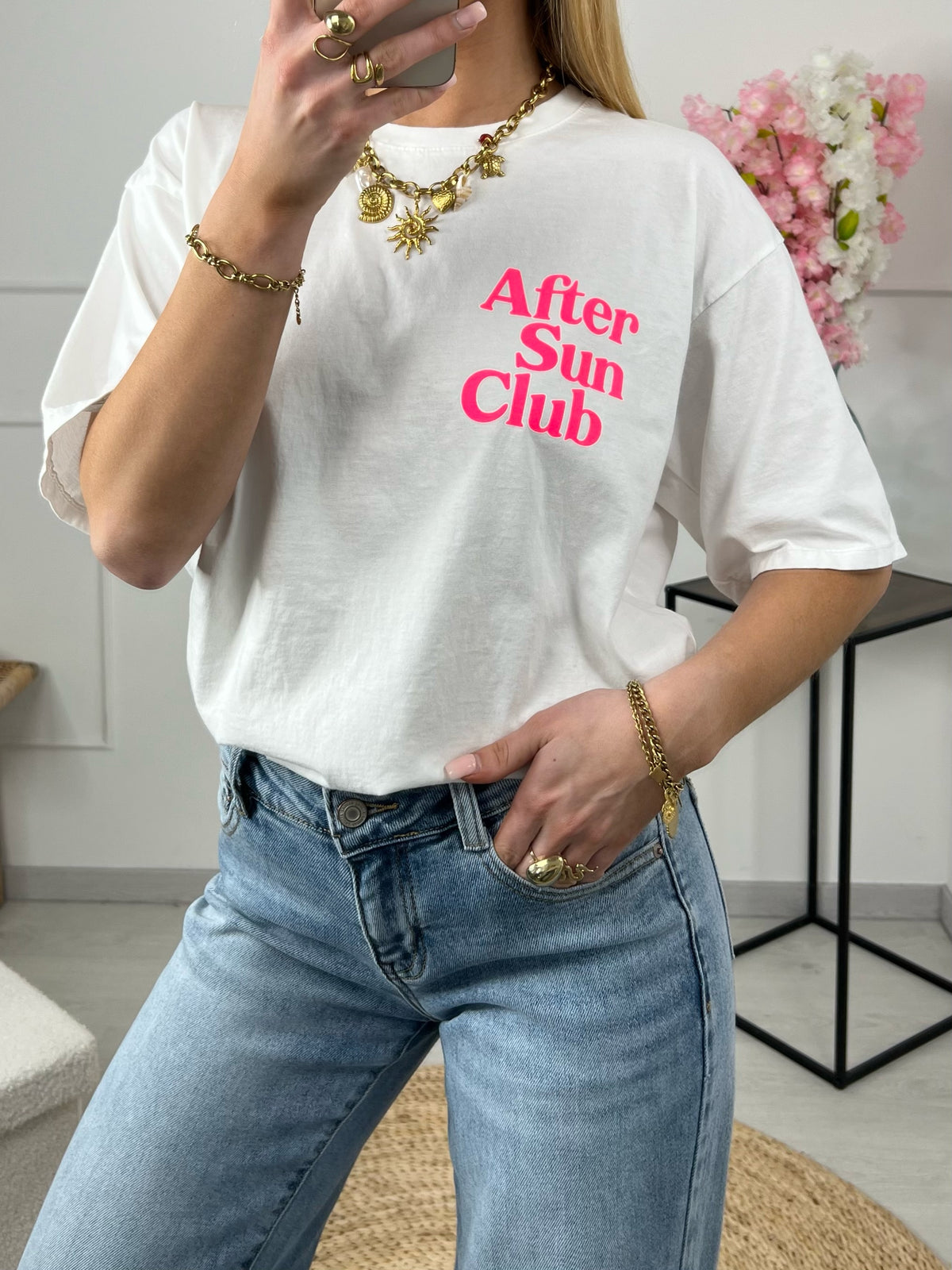 T-SHIRT AFTER SUN BLANC