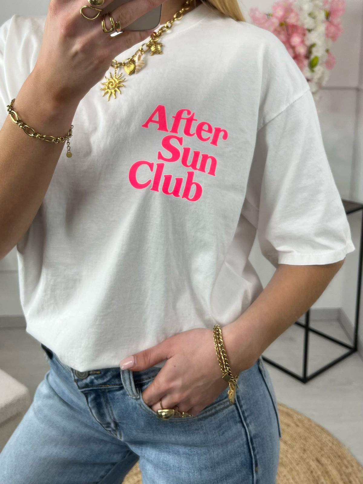 T-SHIRT AFTER SUN BLANC