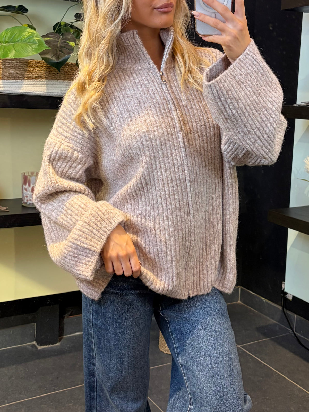 GILET ANITA TAUPE
