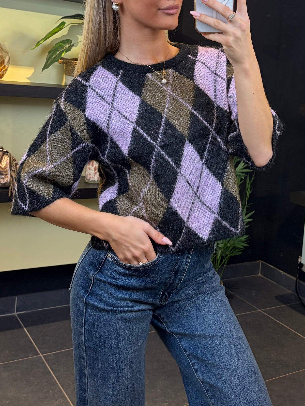 PULL ONLY CARREAUX NOIR