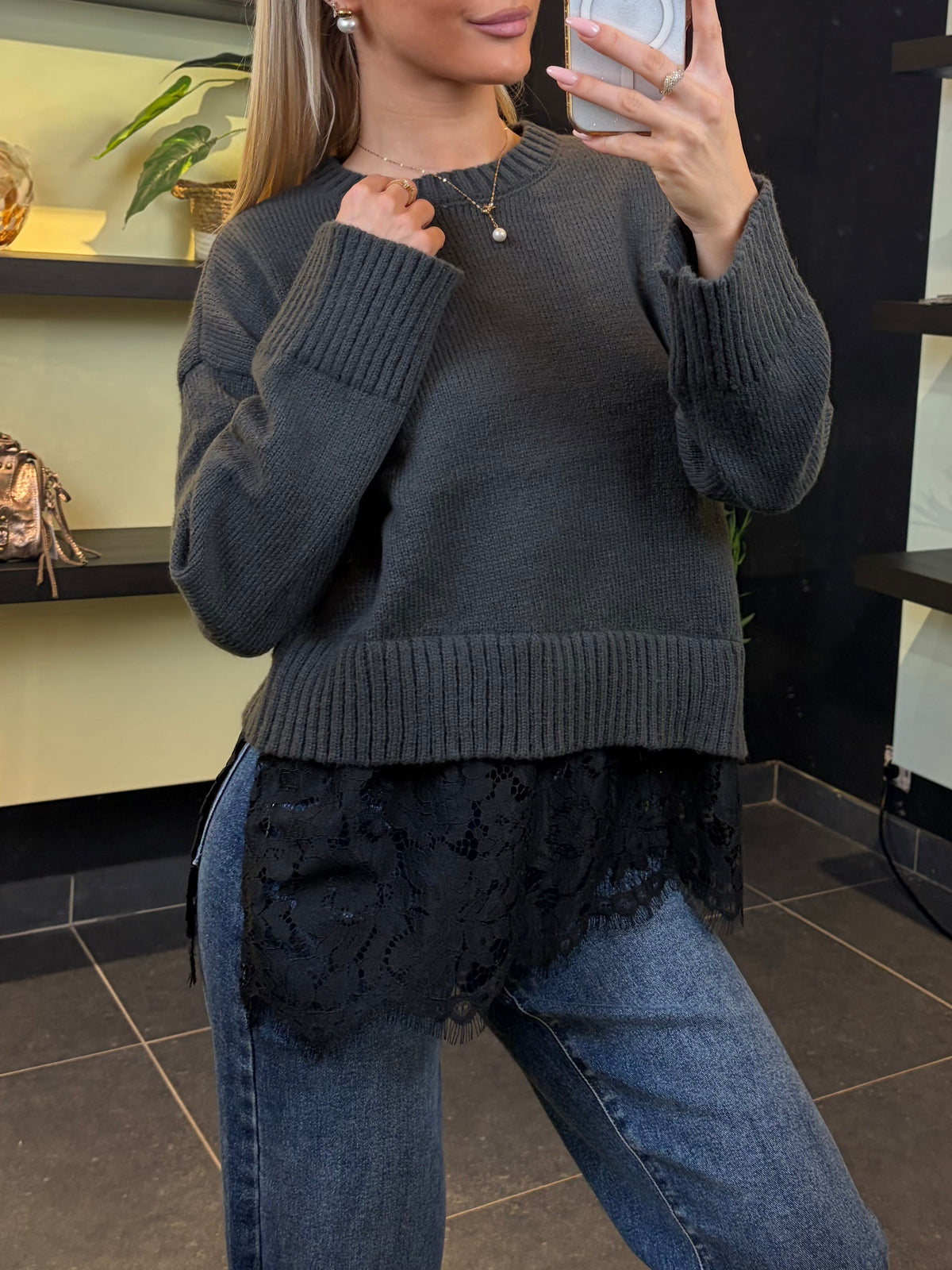 PULL ONLY CARLA GRIS
