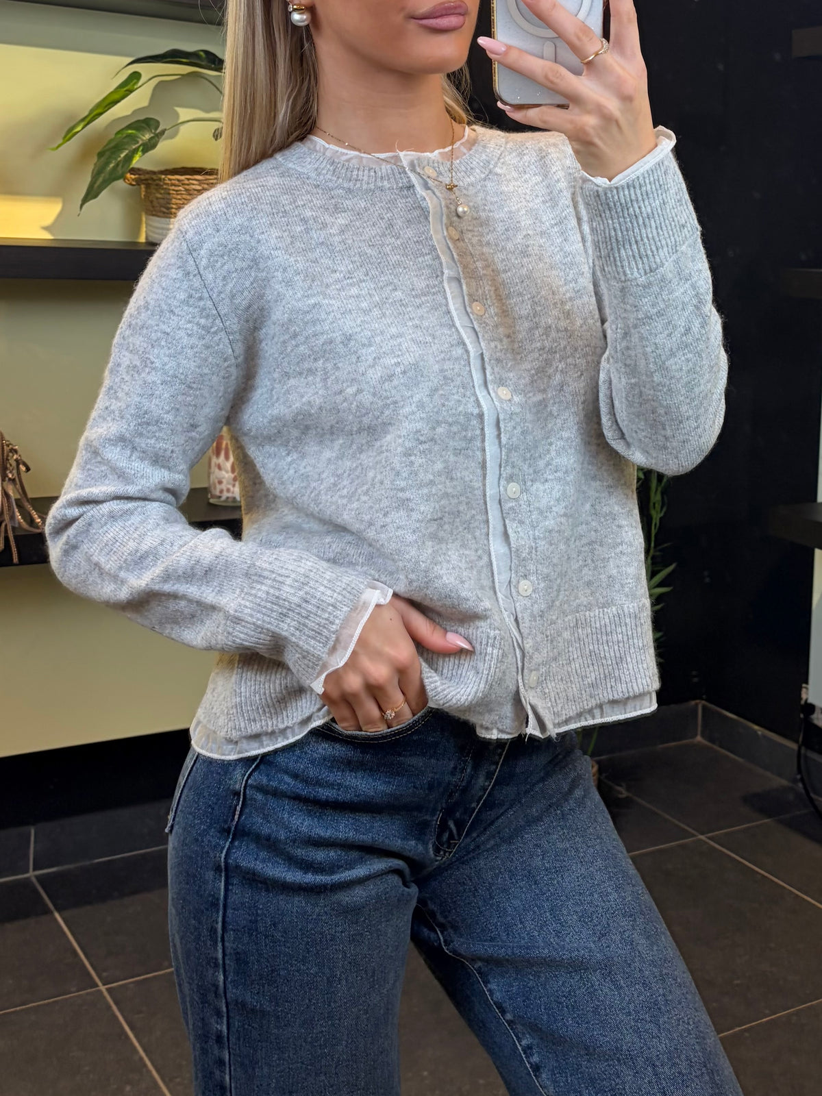 GILET ONLY ZIA GRIS