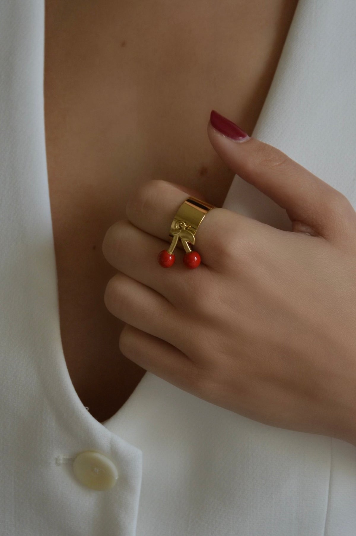 BAGUE CERISE